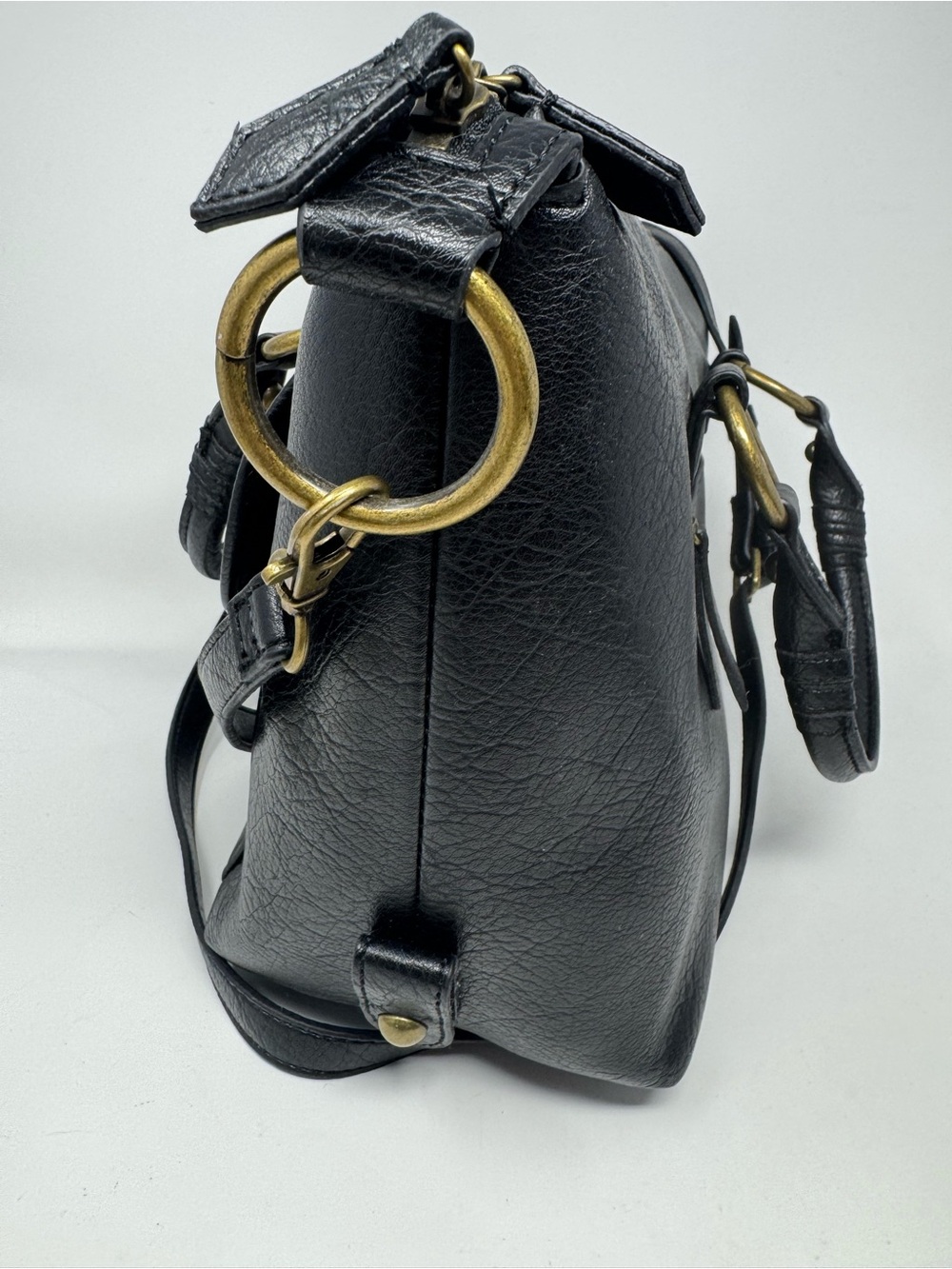 New black Frye And Co Satchel Crossbody Bag - Picture 6 of 11
